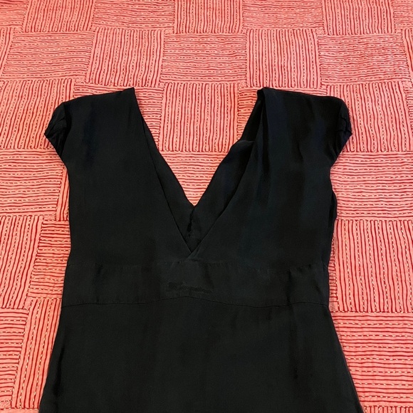 Fornarina women’s large silk Black V-Neck Dress - Picture 9 of 16